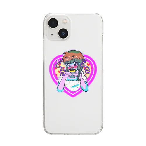 どきどき❤︎純情プリン Clear Smartphone Case