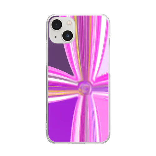 攻めてくる紫 Clear Smartphone Case