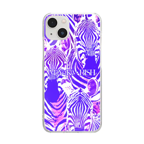 Purple Zebra by MiYoKa-BISH クリアスマホケース