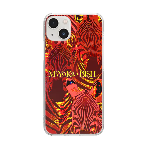 Red Zebra by MiYoKa-BISH Clear Smartphone Case