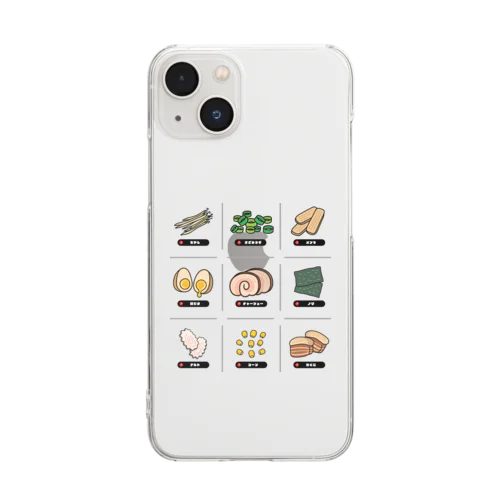 ラーメントッピング Clear Smartphone Case