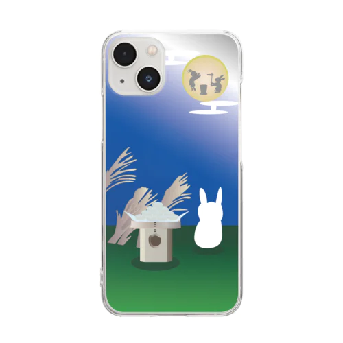 【期間限定！！】月見スマホケース Clear Smartphone Case