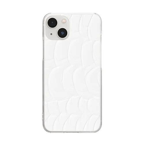 white paint Clear Smartphone Case