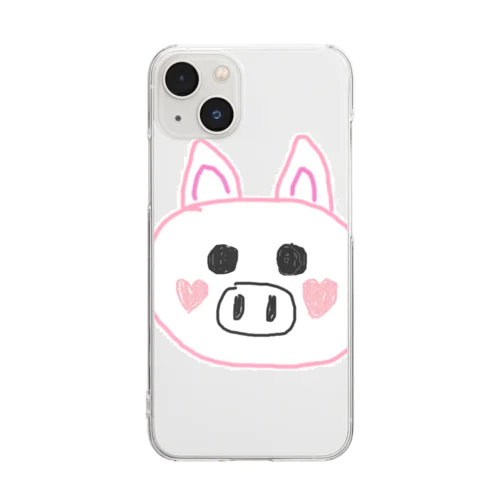 ゴーゴーぶたくん Clear Smartphone Case