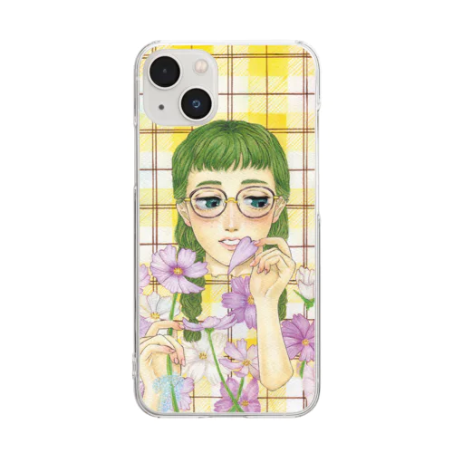 乙女心と秋の花 Clear Smartphone Case