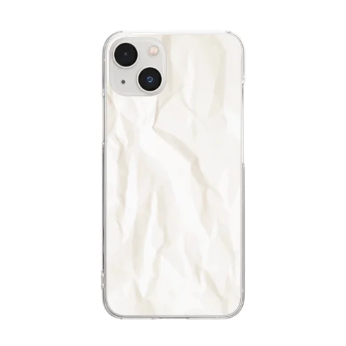 しわしわ紙 Clear Smartphone Case