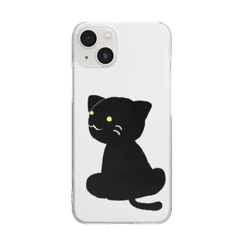 黒い猫さん Clear Smartphone Case