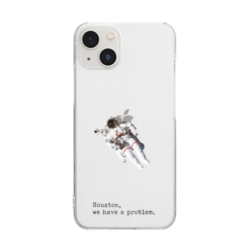 宇宙飛行士　iPhoneケース ソフトクリアスマホケース Clear Smartphone Case