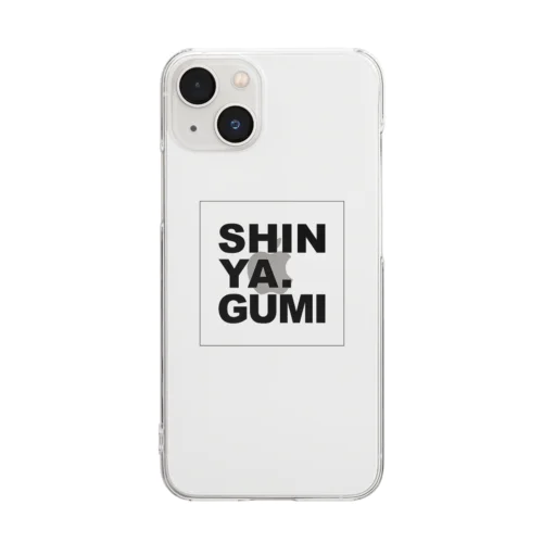 SHINYAGUMI黒 Clear Smartphone Case