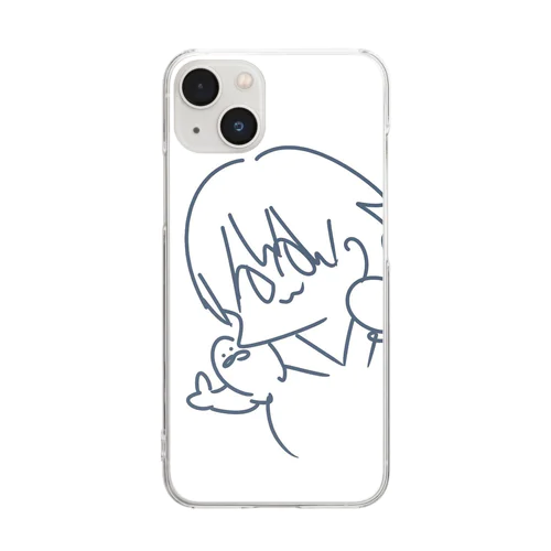 シンプルな少年 Clear Smartphone Case