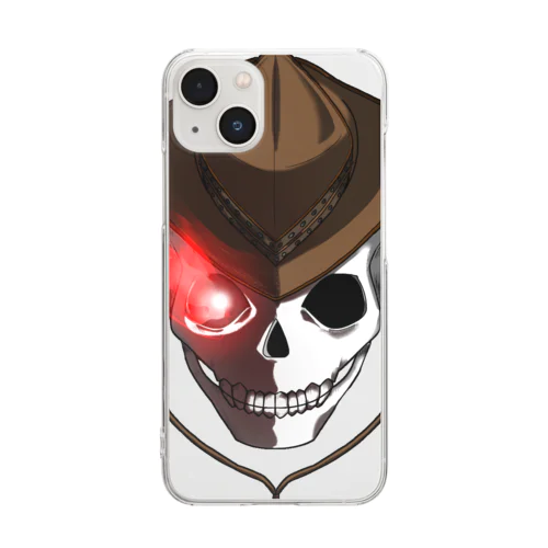 Mr.Boneman@タマシイヲモヤセ Clear Smartphone Case