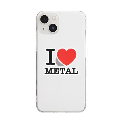 I LOVE METAL Clear Smartphone Case