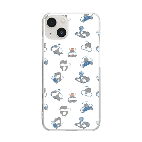 もぐもぐリスくんのスマホケース Clear Smartphone Case