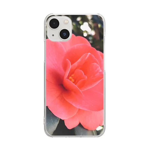 椿の花 Clear Smartphone Case