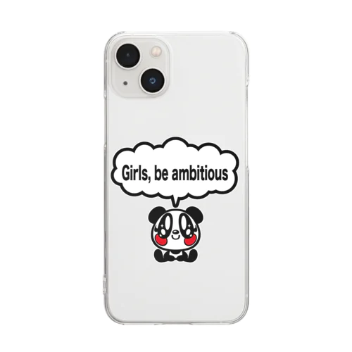 LOVERS HOUSE Girls, be ambitious. Clear Smartphone Case