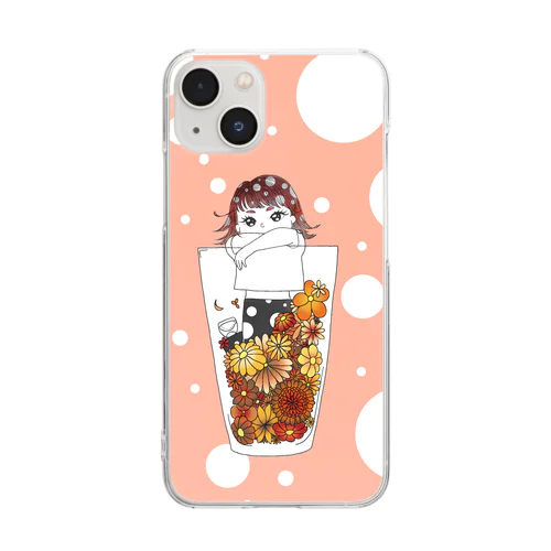 炭酸系女子(コーラ) Clear Smartphone Case