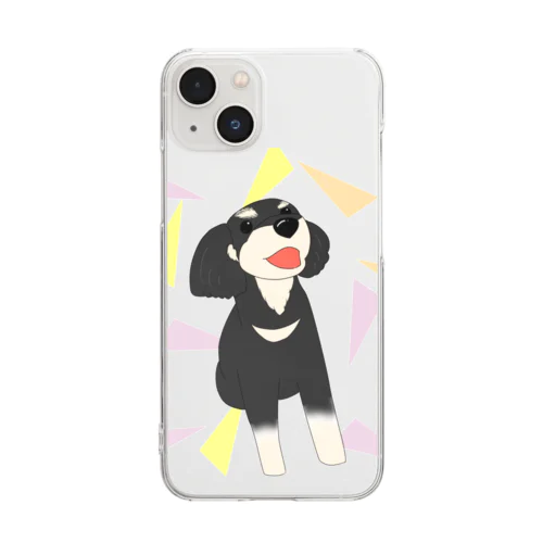 愛犬プードル　ロッキーくん Clear Smartphone Case