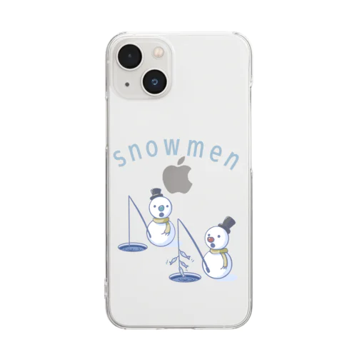 snowmen クリアスマホケース