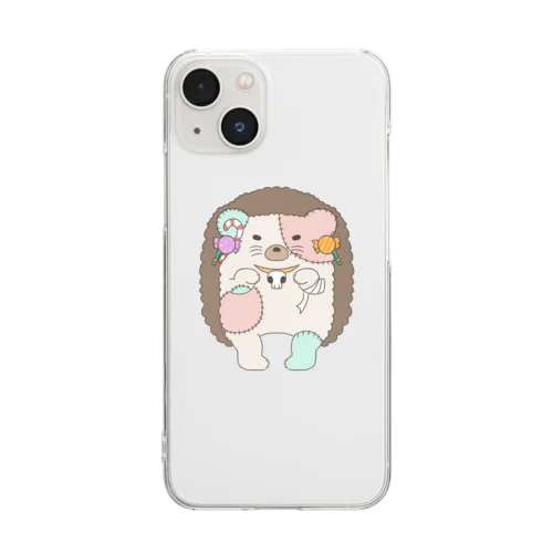 ハリネズミひーく。ハロウィンゾンビ！ Clear Smartphone Case