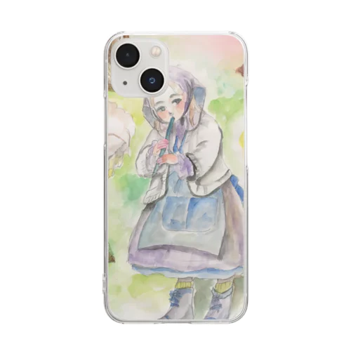 葦笛の踊り Clear Smartphone Case