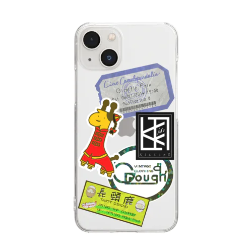 きりんステッカー Clear Smartphone Case