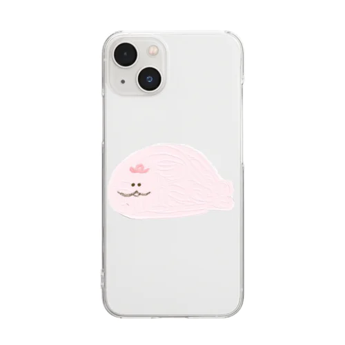 あつぬりピンクベビー Clear Smartphone Case