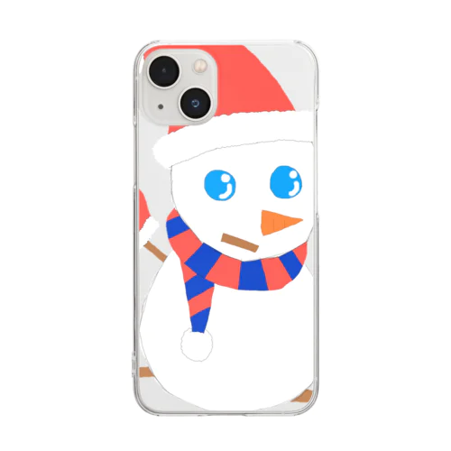 雪だるまくん Clear Smartphone Case