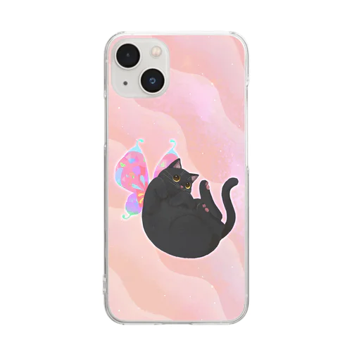 黒猫の妖精 Clear Smartphone Case