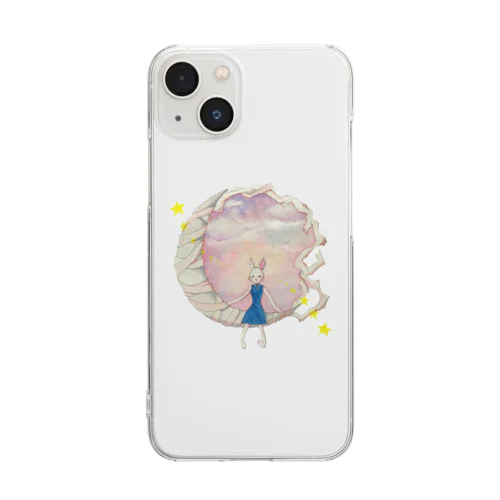 Moon Fantasy 〜月と空とうさぎと〜 Clear Smartphone Case