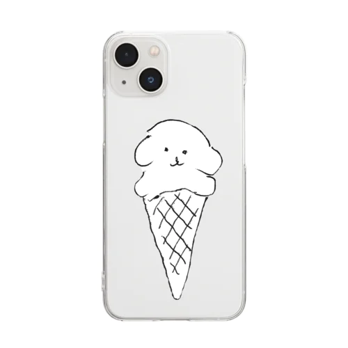 ソフトクリーム犬(けん) Clear Smartphone Case