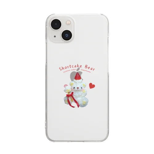 Shortcake Bear -naimono nedari. × いとわたあめ- Clear Smartphone Case