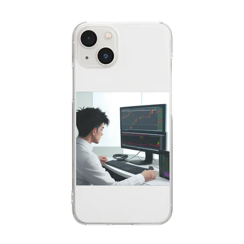 投資家男子 Clear Smartphone Case