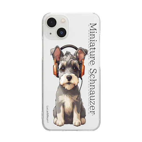 集まれ犬好き / Gathering Dog Lover (schnauzer)　スマートフォンケース Clear Smartphone Case