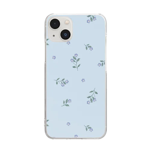 オオイヌノフグリ_パステルブルー Clear Smartphone Case