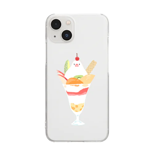 パフェ文鳥 Clear Smartphone Case