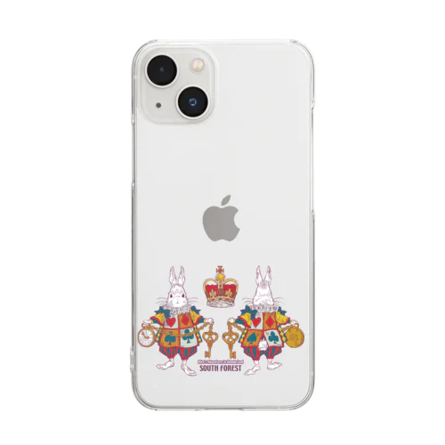 Alice White Rabbit アリスの白ウサギ Clear Smartphone Case