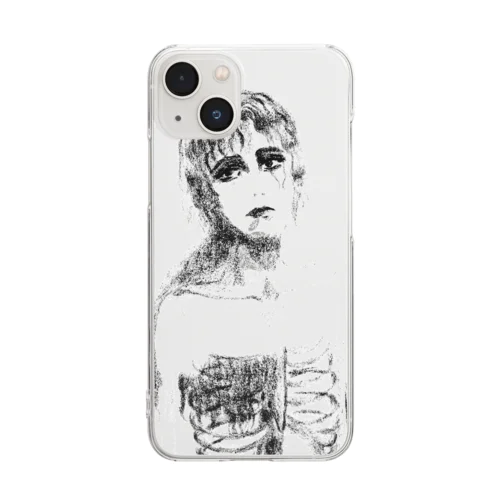 black_lady Clear Smartphone Case