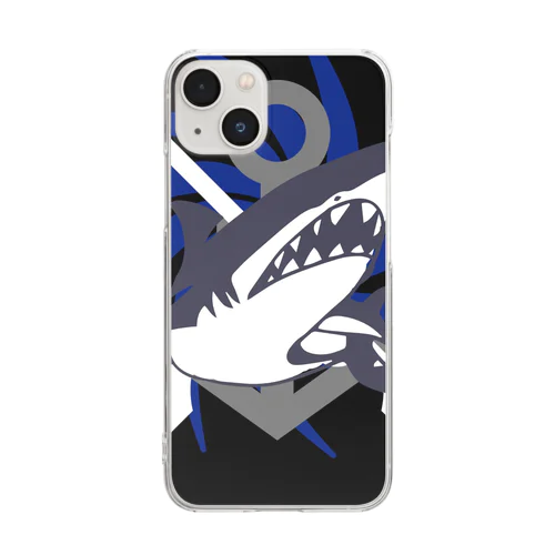 animal:THE SHARK Clear Smartphone Case