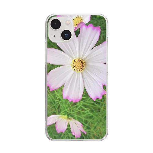 秋桜　縁取り Clear Smartphone Case