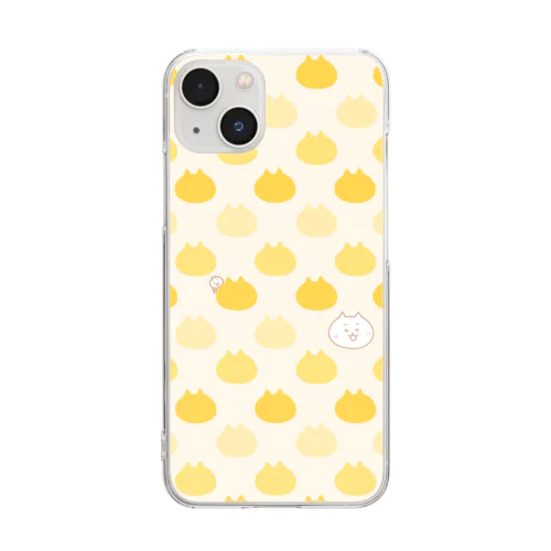 【yellow】 くまこがいっぱい Clear Smartphone Case