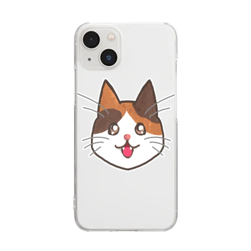 三毛猫ちゃん Clear Smartphone Case