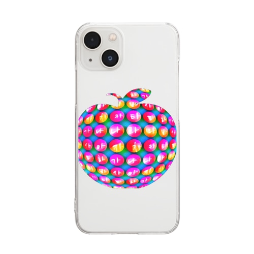 りんごスター　~ハングルシリーズ~ Clear Smartphone Case