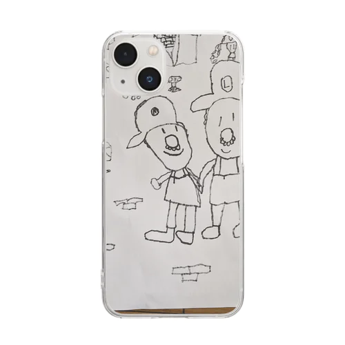 仲良しなあのキャラ。 Clear Smartphone Case