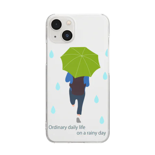平凡な雨の日 Clear Smartphone Case