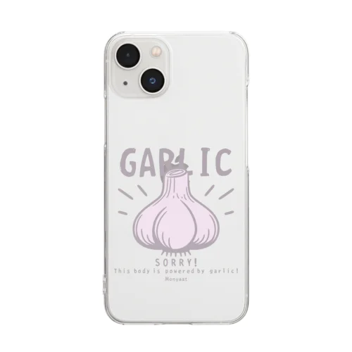 にんにく　GARLIC*B クリアスマホケース