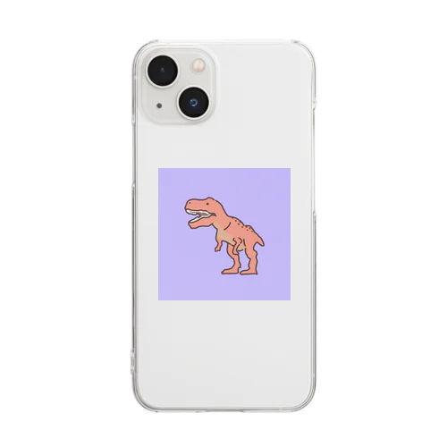 恐竜くん(むらさき) Clear Smartphone Case
