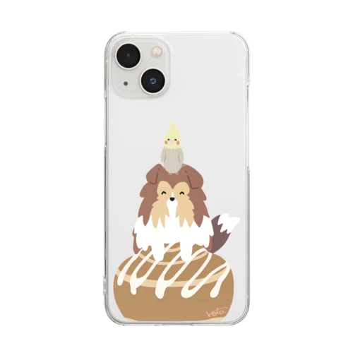 シェルティ×オカメインコ Clear Smartphone Case