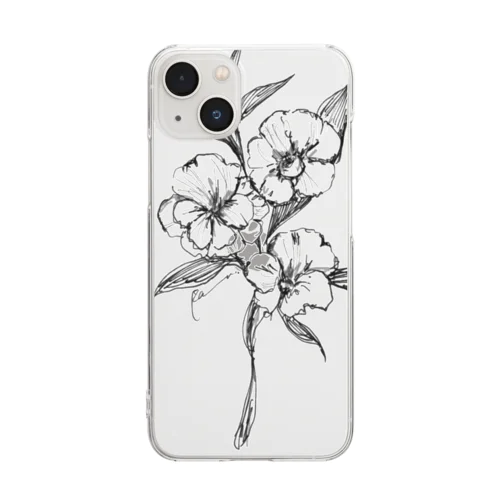 いつか枯れる華。 Clear Smartphone Case