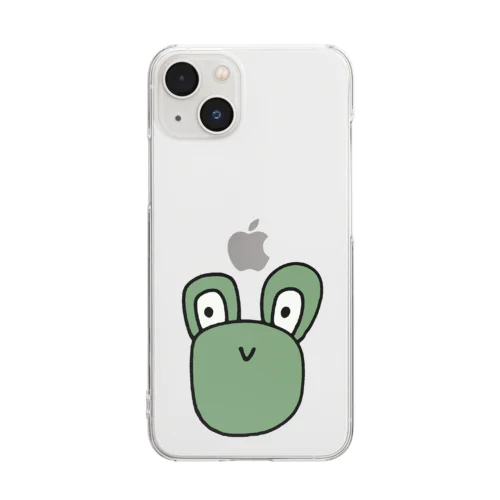 🐸みどりのかえる Clear Smartphone Case