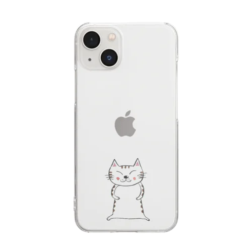 茶とら01 Clear Smartphone Case